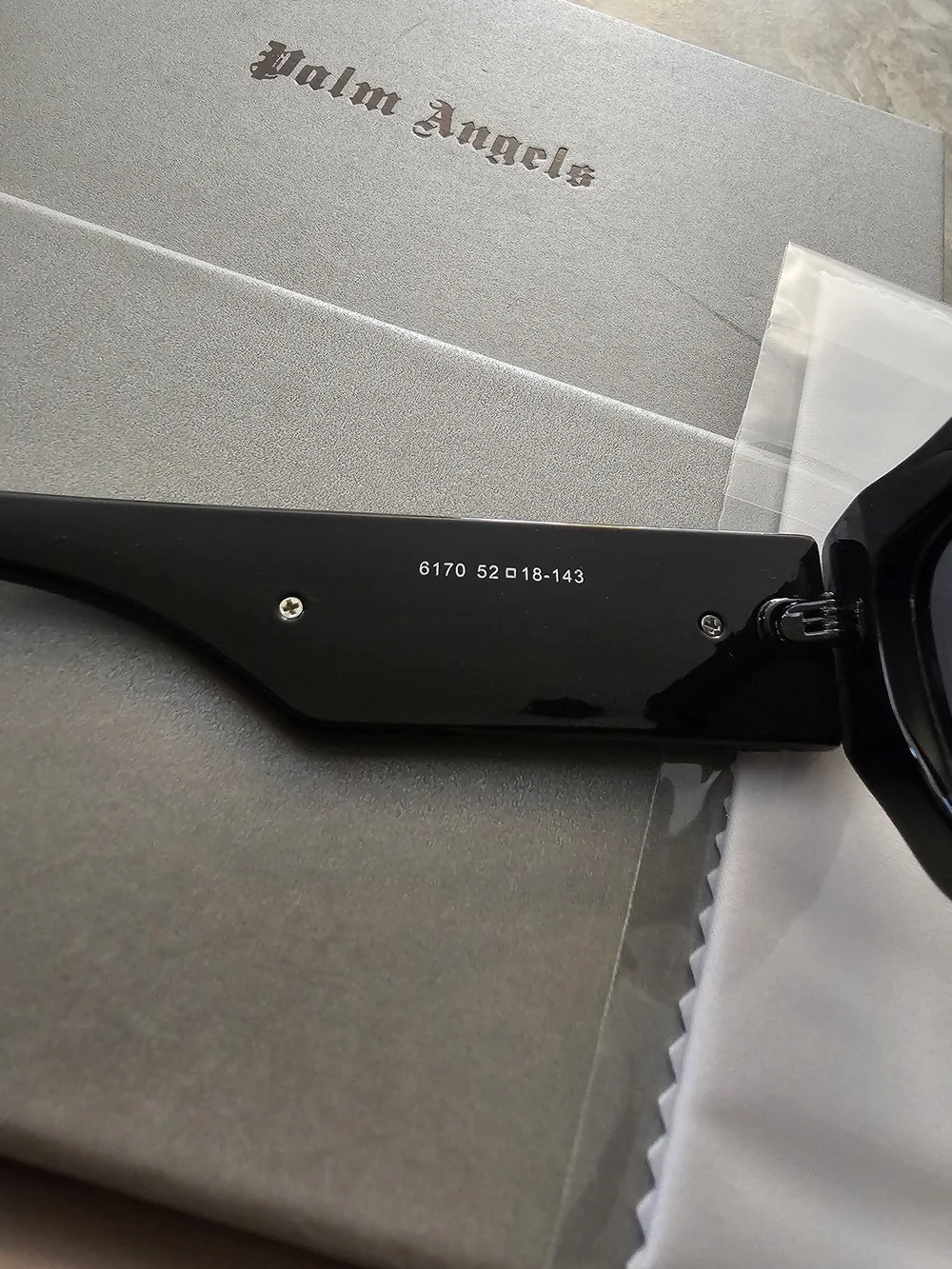 Palm Angels Black Sunglasses with Gold Logo